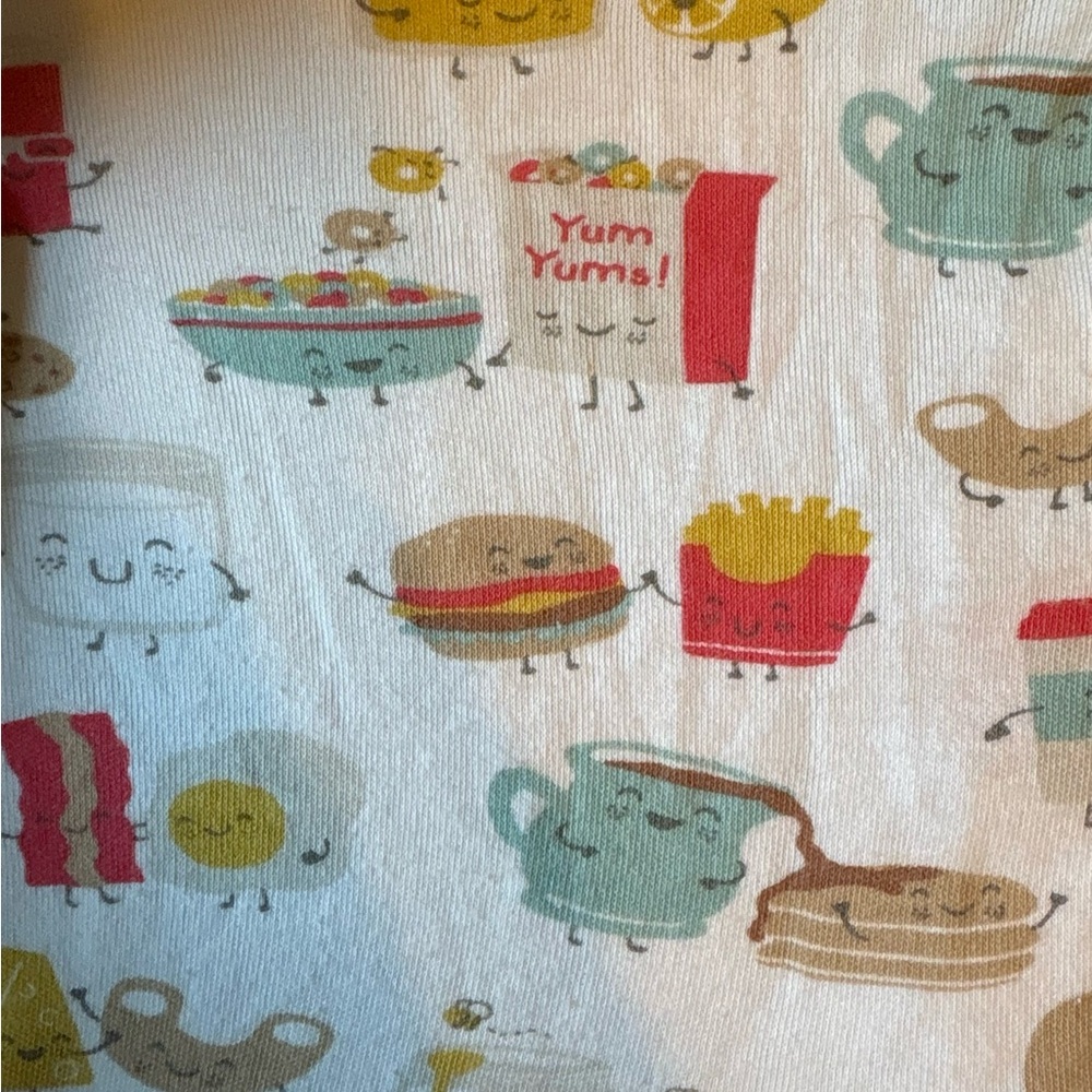 Magnetic Me Footie Pajamas, Size 6-9 Months. Food Breakfast Print - Picture 6 of 6